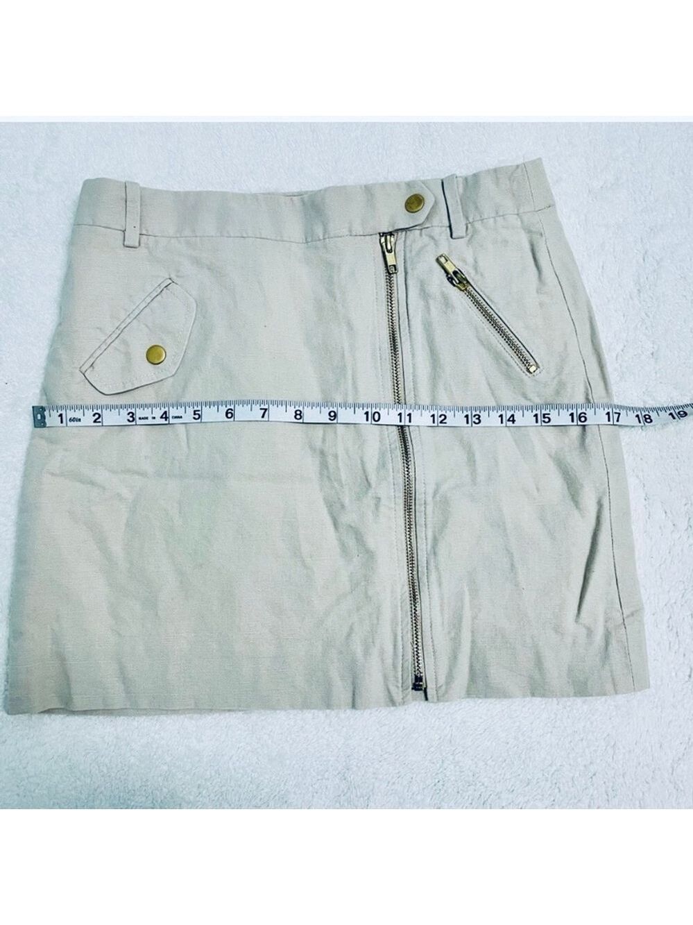J. Crew Tan Beige Linen Utility Skirt - Picture 11 of 15